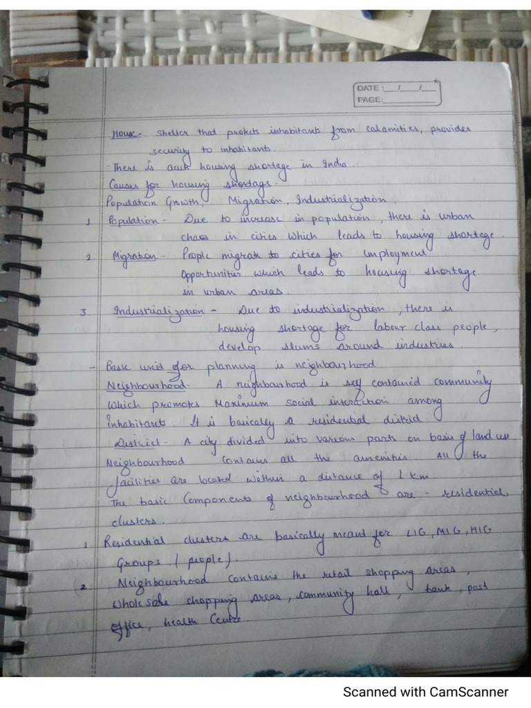 Housing Minor (Class Notes) | PDF