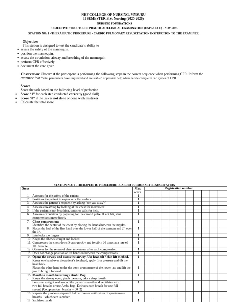 CPR Assessment Guidelines for Nursing | PDF | Cardiopulmonary ...
