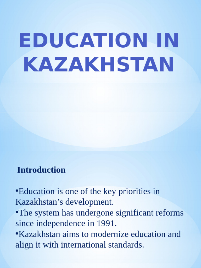 Overview of Education in Kazakhstan | PDF