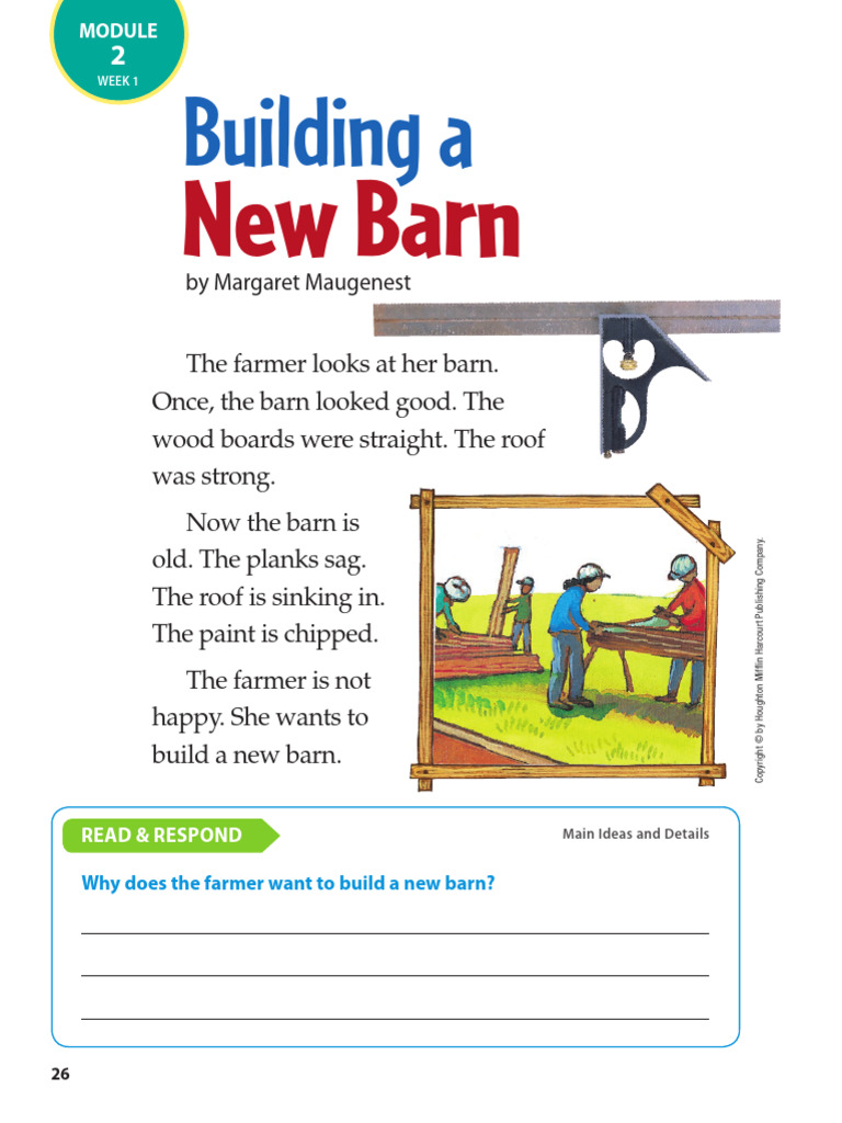 Read and Respond Journal PDF Barn
