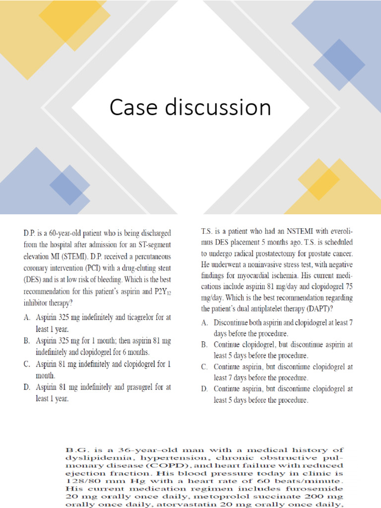 نسخة Case discussion - Copy⁩ | PDF