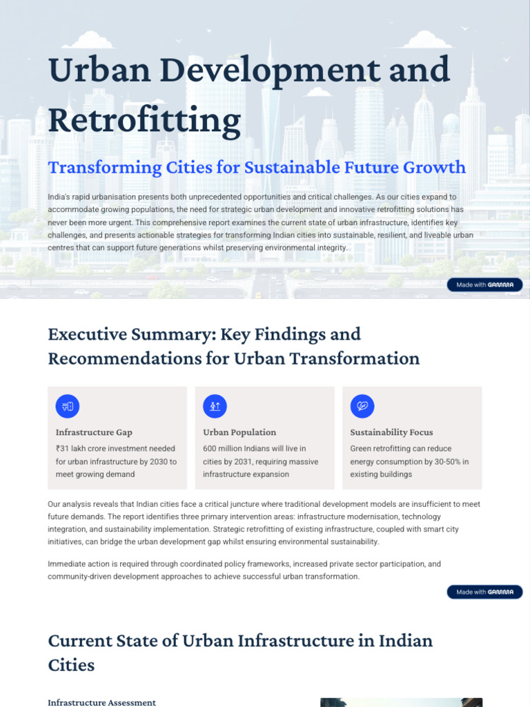 Urban Retrofitting for Sustainable Growth | PDF | Infrastructure ...