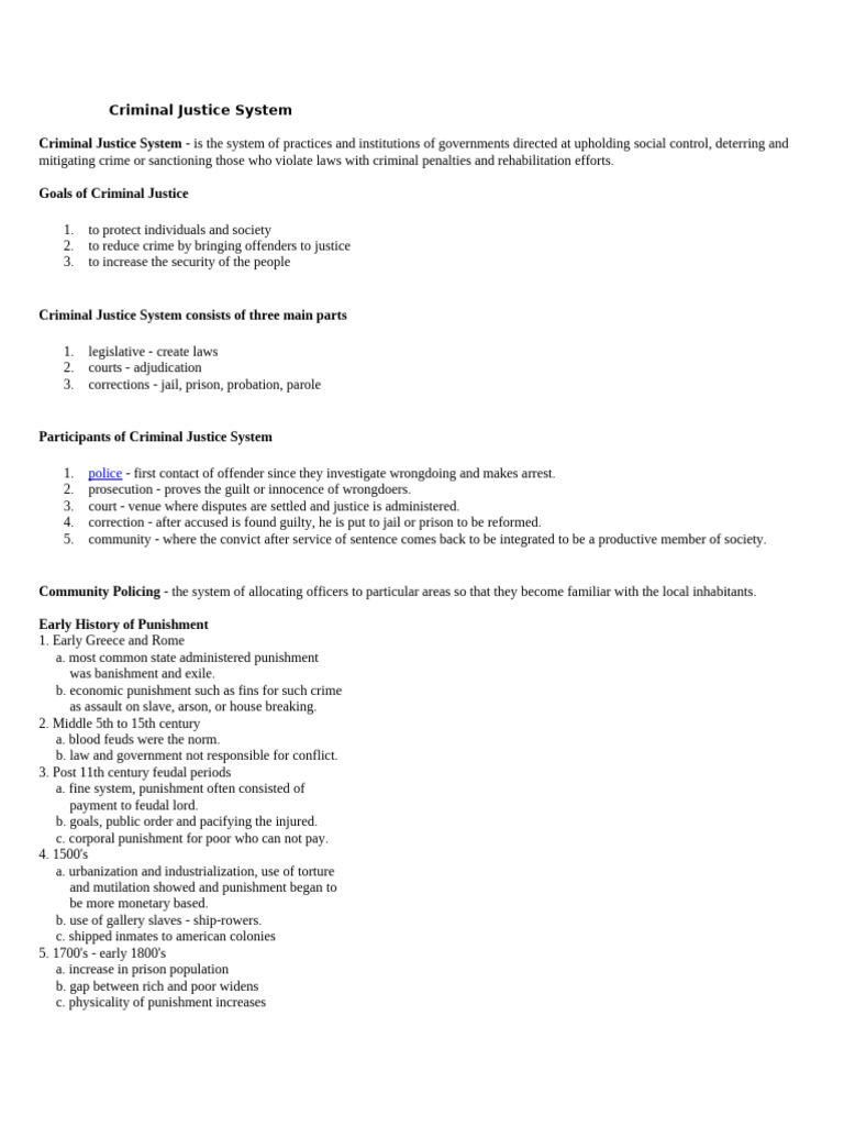 Criminal Justice System | PDF | Criminal Justice | Crime & Violence