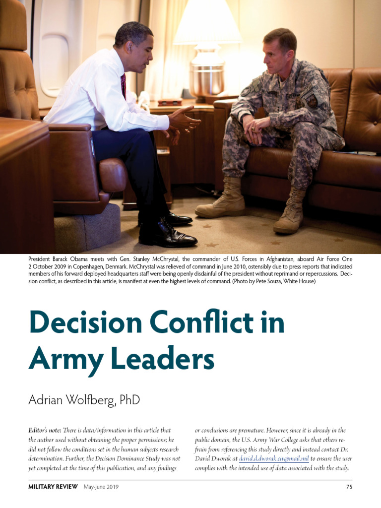 Understanding Decision Conflict in Army Leadership | PDF | Leadership ...