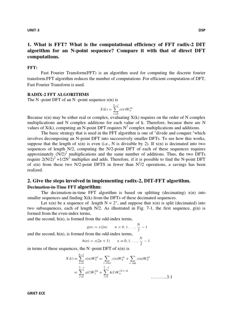 FFT Queries | PDF | Fast Fourier Transform | Discrete Fourier Transform