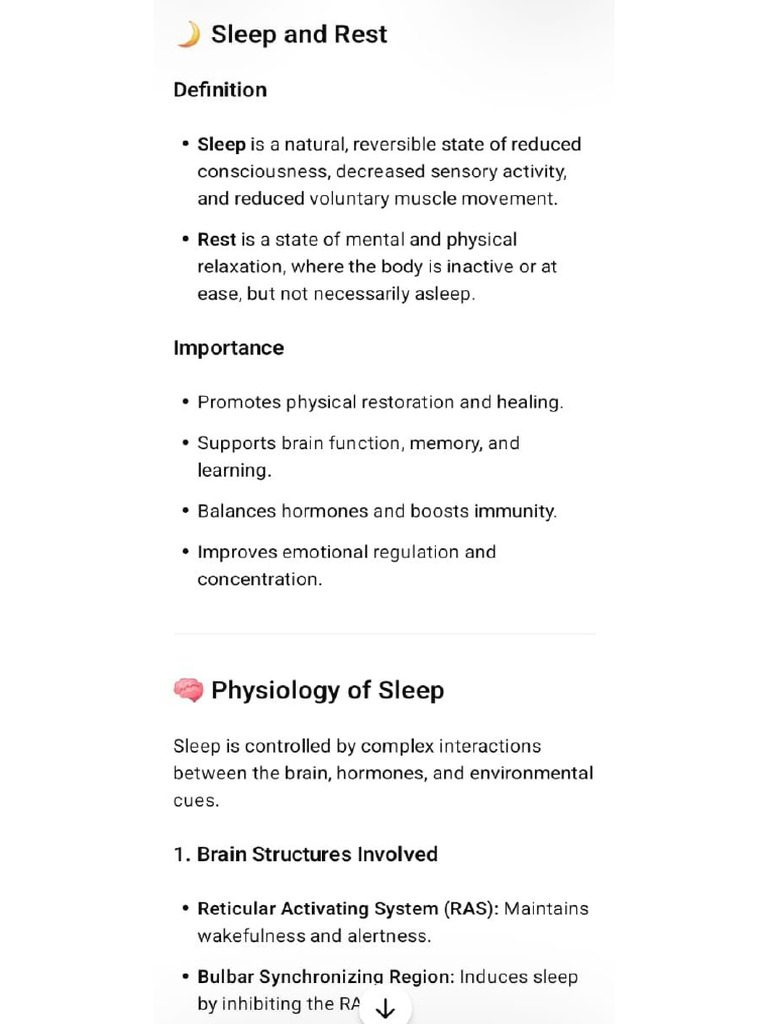 Sleep and Rest | PDF