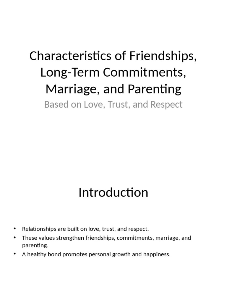 Relationships Based On Love Trust Respect | PDF
