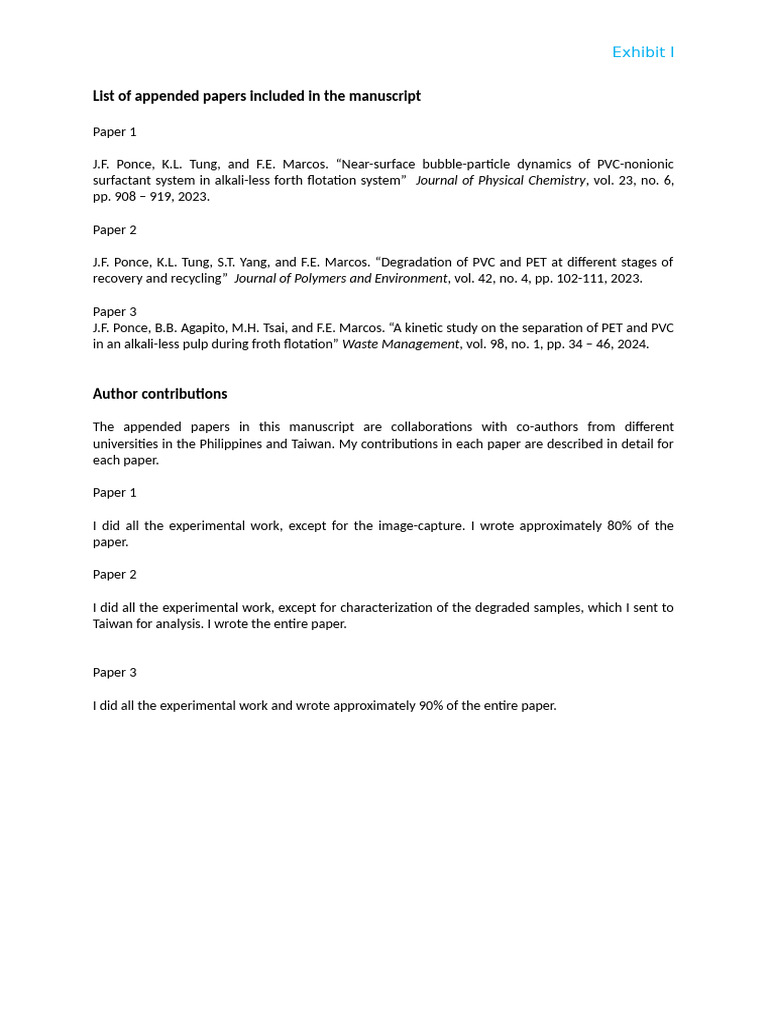 Exhibit I | PDF