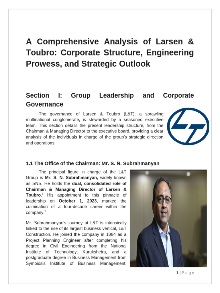 L&T Leadership and Strategic Evolution | PDF | Green Building
