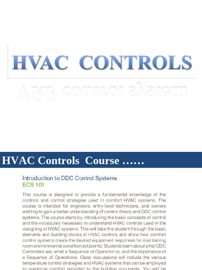 HVAC Controls Training Overview | PDF | Relay | Computer Engineering