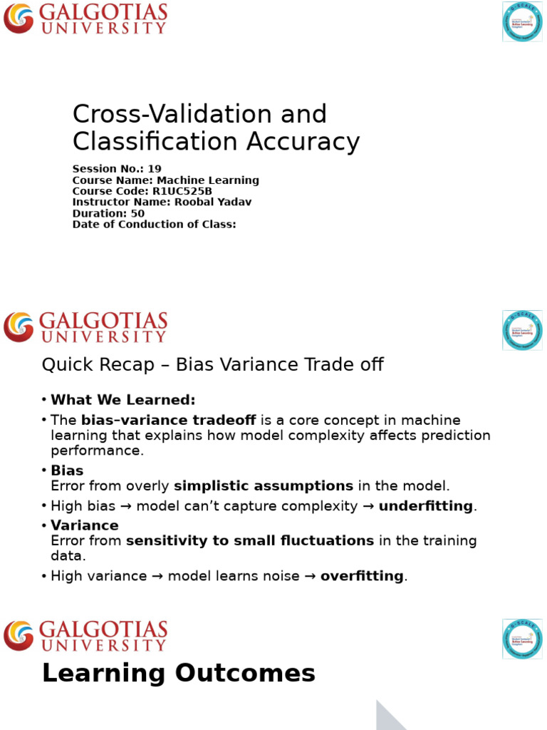 L19 - Cross-Validation and Classification Accuracy | PDF | Cross ...
