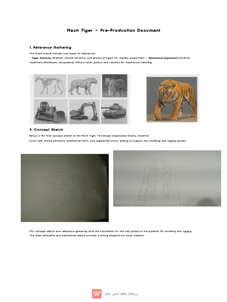 Mech Tiger PreProduction | PDF