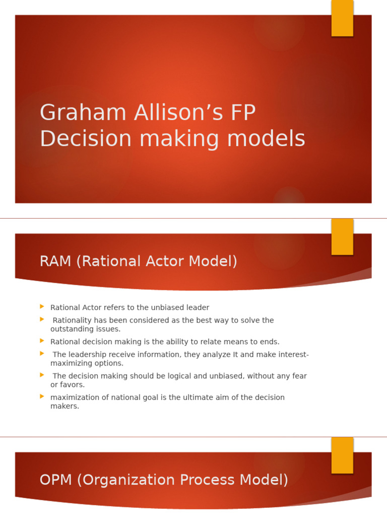 Graham Allison's Foreign Policy Models | PDF