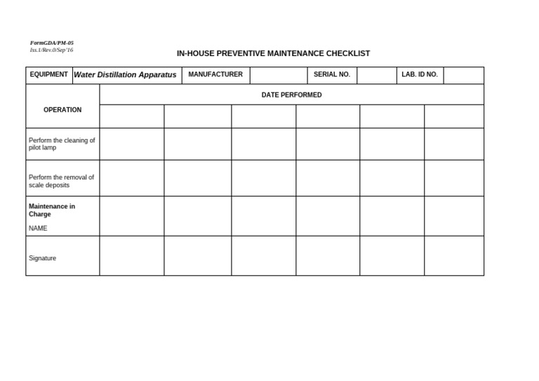 Pmf-05 Distillation Apparatus - Rev.0 | PDF