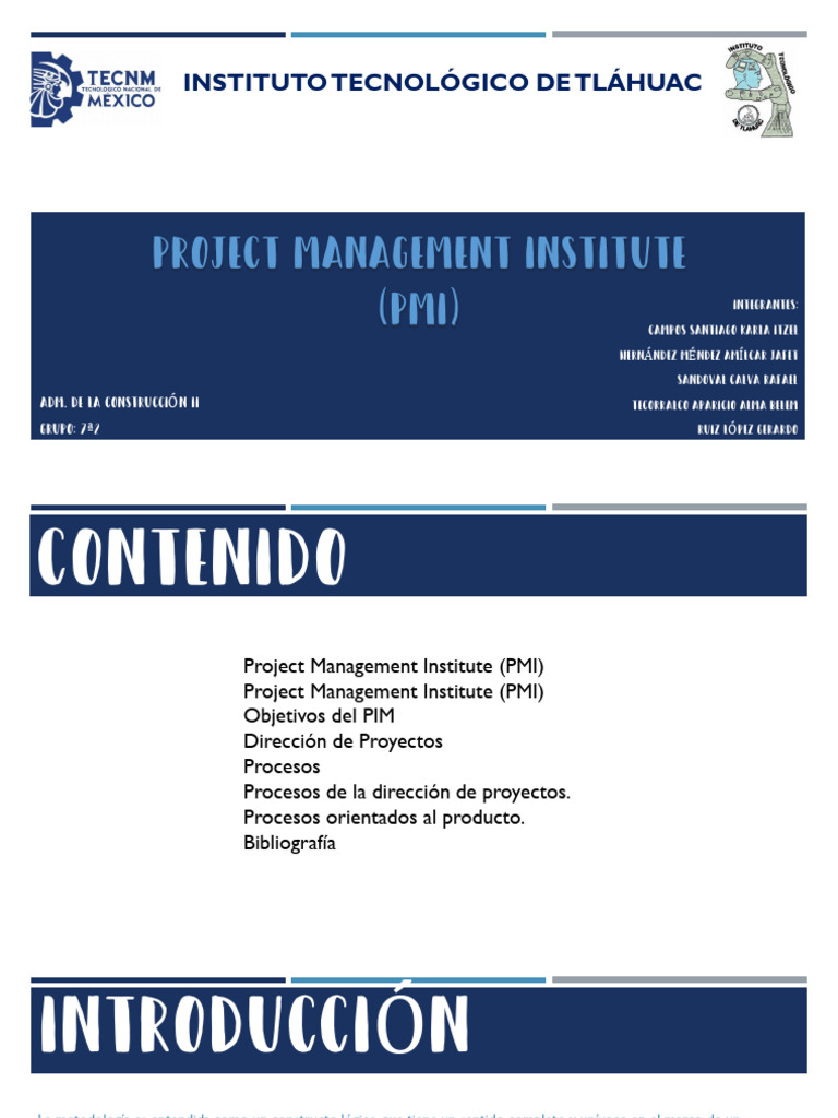 Project Management Institute (PMI) | PDF | Gestión de proyectos ...