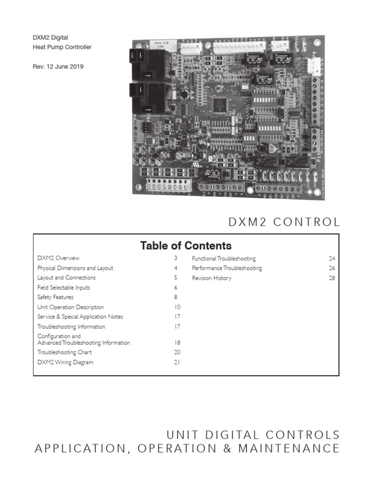 Dxm2 Control: DXM2 Digital Heat Pump Controller Rev: 12 June 2019 | PDF ...