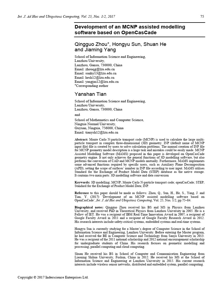 Qingguo Zhou, Hongyu Sun, Shuan He and Jiaming Yang | PDF | 3 D ...