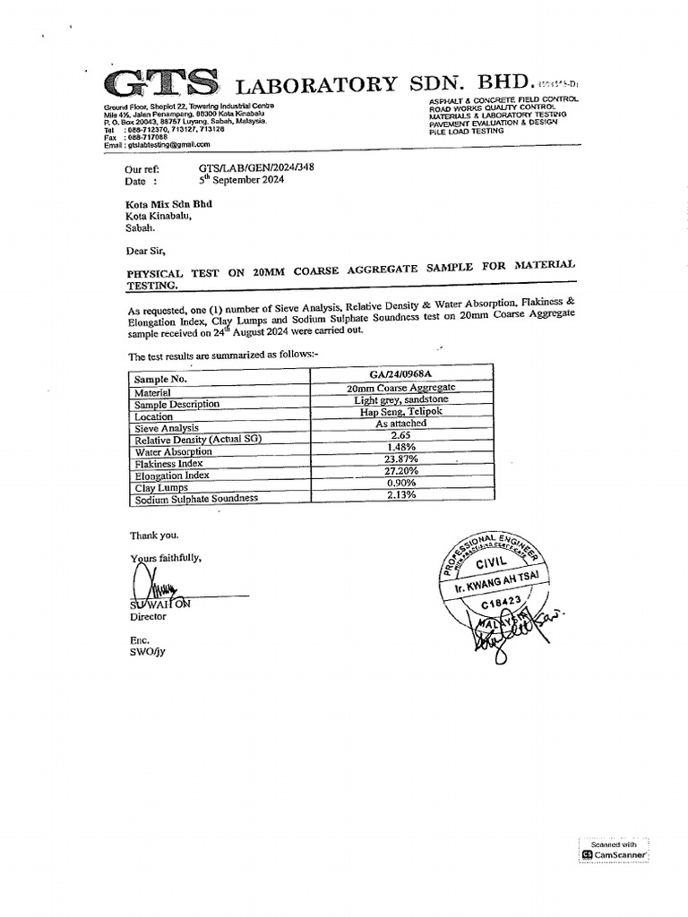 Report Coarse Aggregate | PDF
