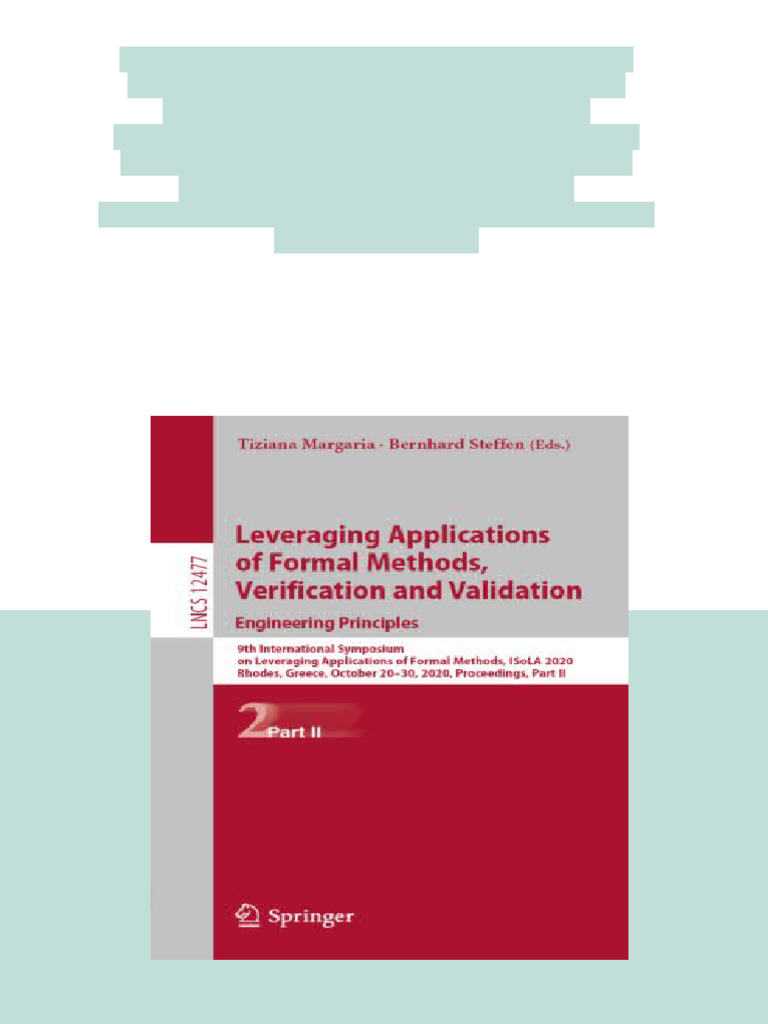 (Ebook) Leveraging Applications of Formal Methods, Verification and ...