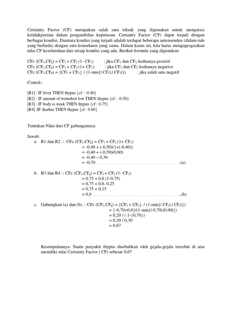 Certainty Factors | PDF