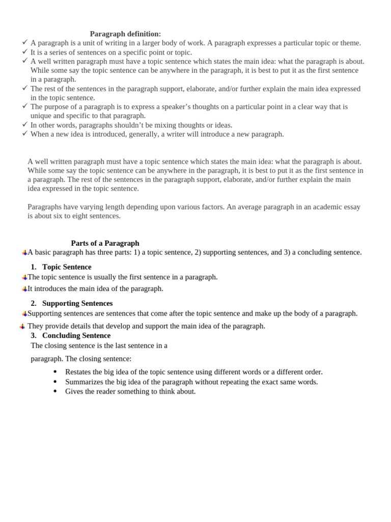 Understanding Paragraph Structure | PDF