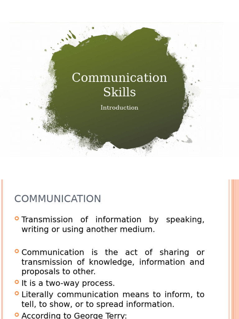 Effective Communication Skills Guide | PDF | Nonverbal Communication ...