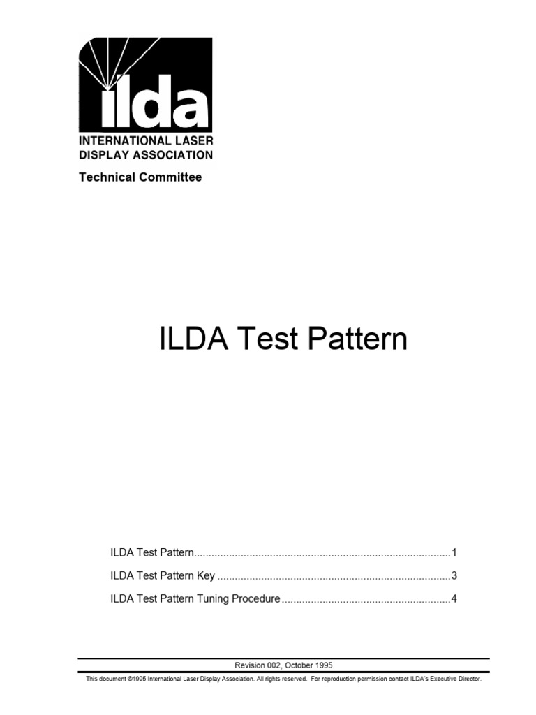 ILDA Test Pattern Calibration Guide | PDF | Image Scanner | Damping