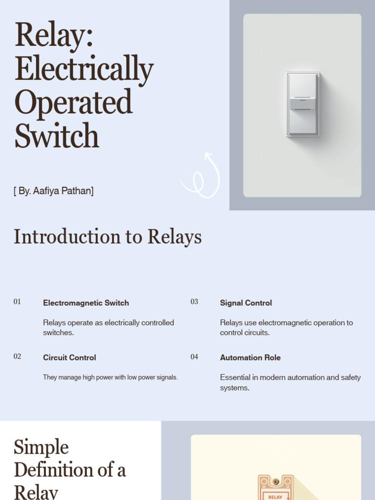 Understanding Relay Operation and Types | PDF | Relay | Switch