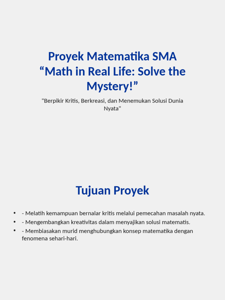 Proyek Matematika SMA Desain | PDF