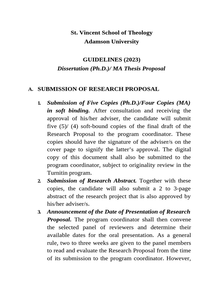Dissertation Proposal Guidelines 2023 | PDF | Thesis
