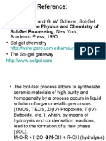 Sol-Gel Reference Guide