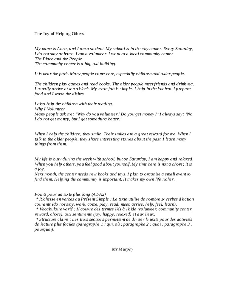 The Joy of Helping Others | PDF