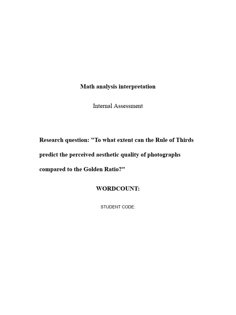 Math IA | PDF | Student's T Test | Composition (Visual Arts)