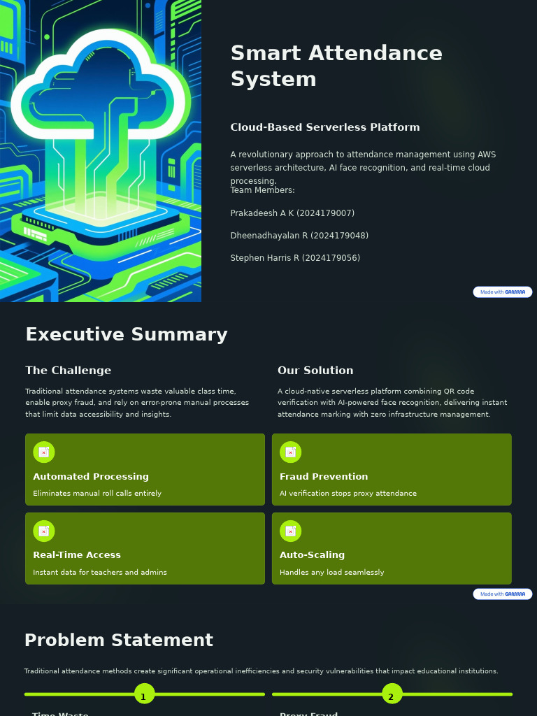 Smart Cloud Attendance System | PDF | Cloud Computing | Amazon Web Services