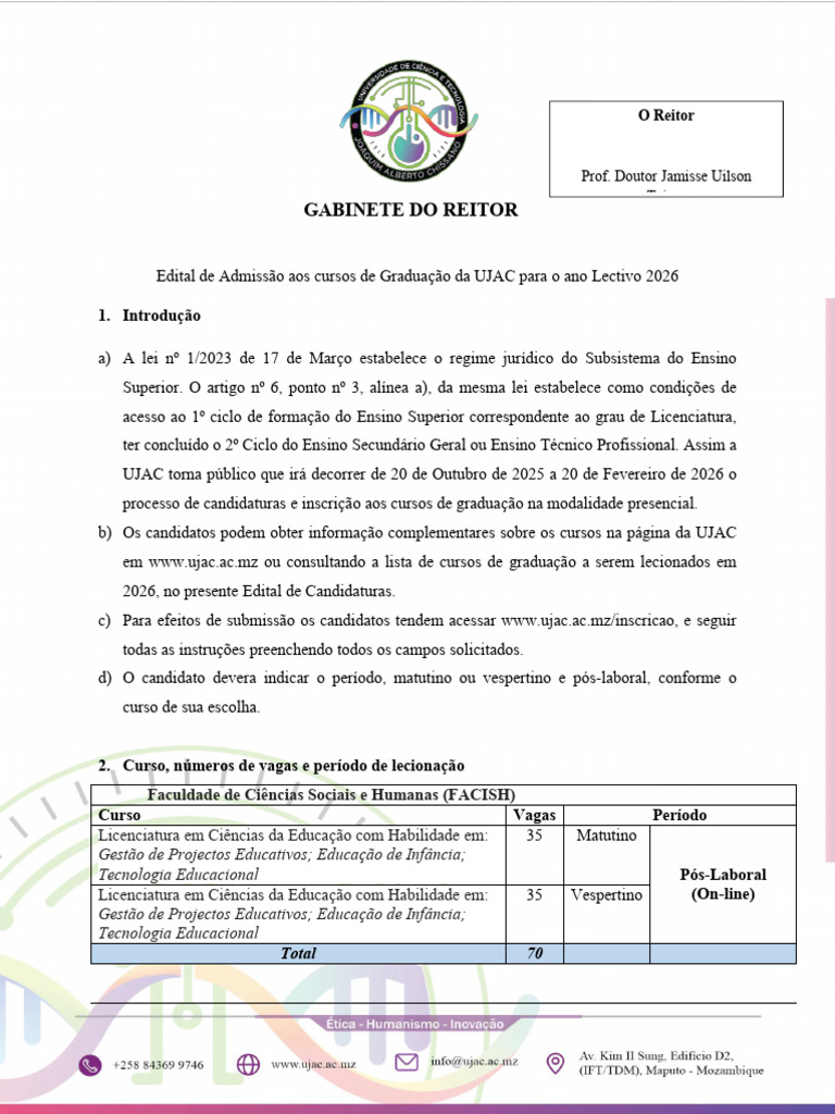Edital-de-Candidaturas-aos-Cursos-da-UJAC-para-2026-Final-1-1 | PDF ...