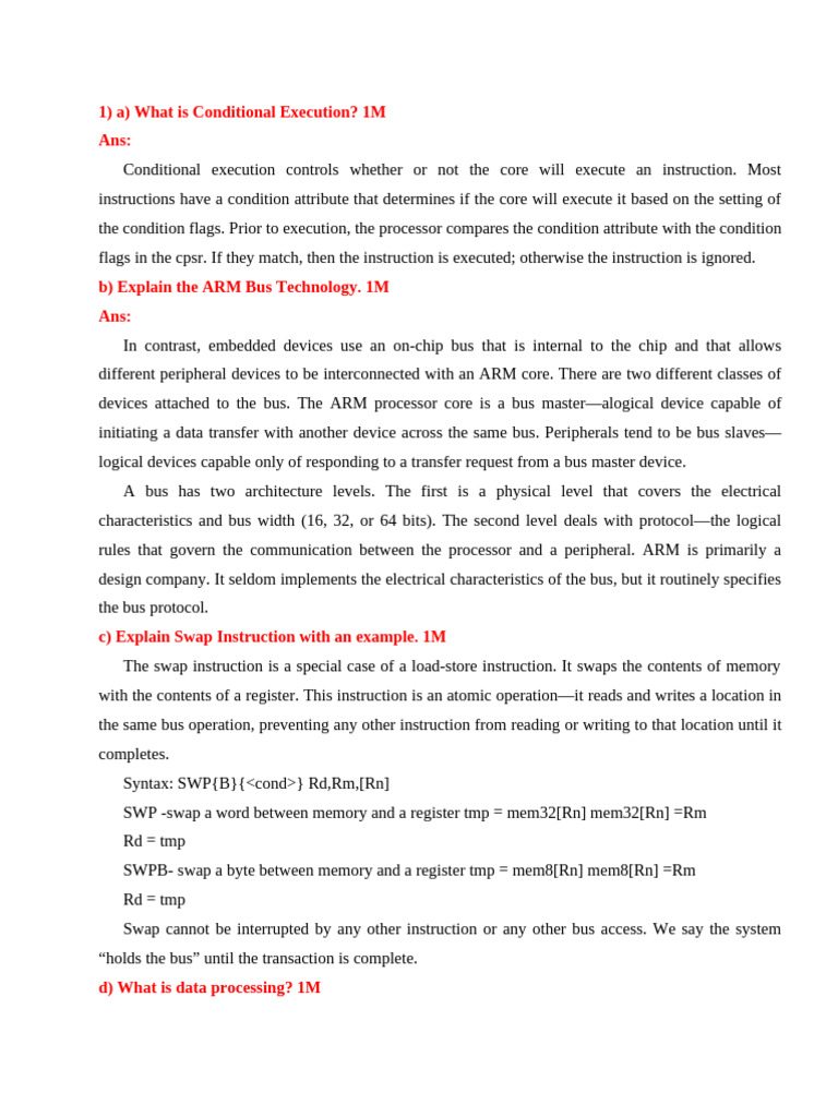 ARM Architecture: Key Concepts Explained | PDF | Random Access Memory ...