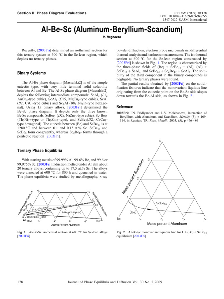 Al Be SC (Aluminum Beryllium Scandium) | PDF | Physical Sciences ...