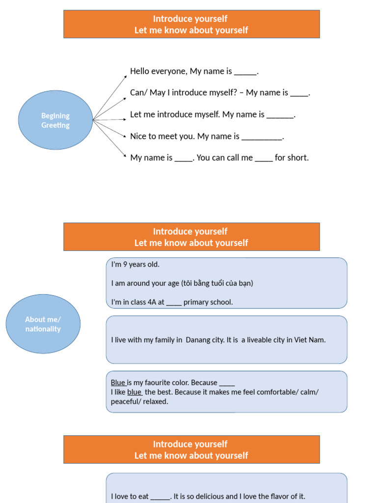 Introduce Myself | PDF