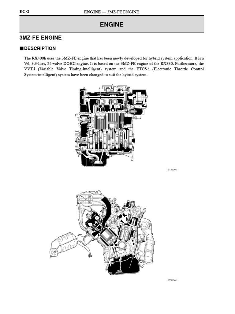 3MZ-FE Engine Specifications and Features | PDF | Engines | Throttle