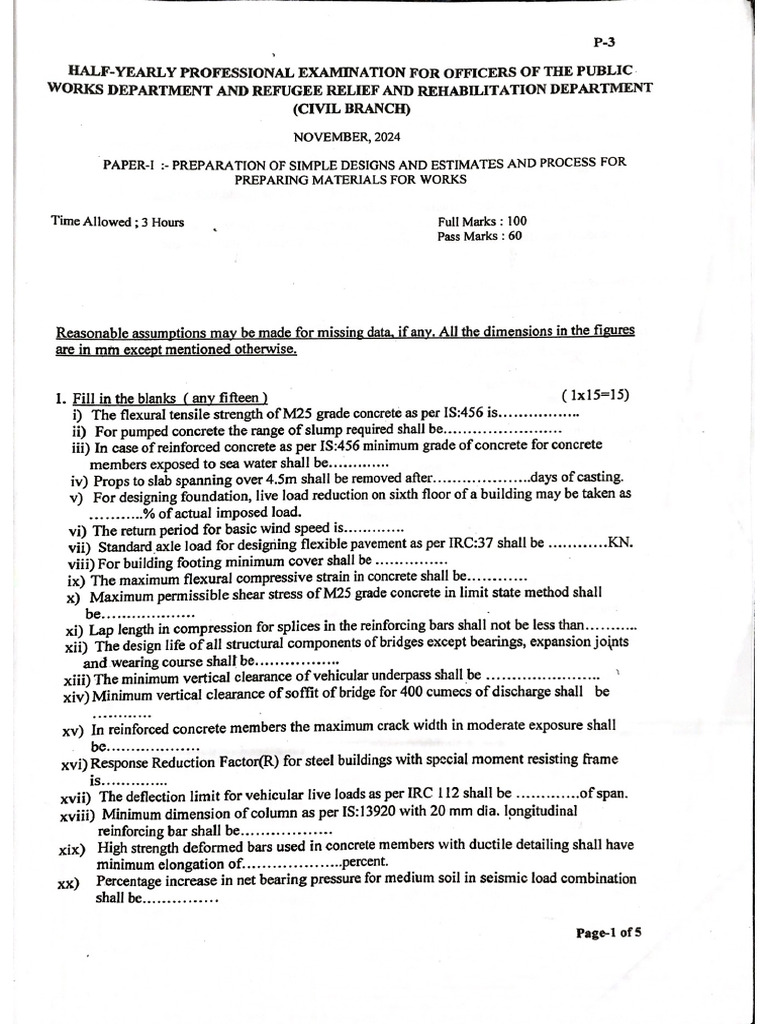 Prof Paper 1 Nov 2024 | PDF