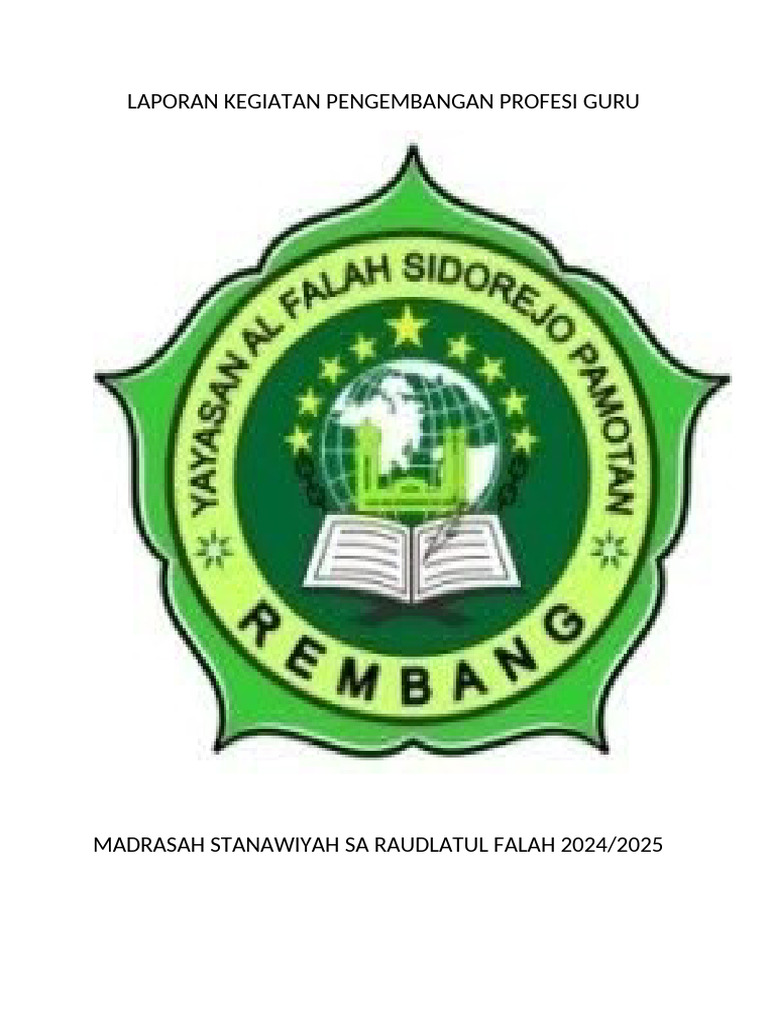 Laporan Pengembangan Profesi Guru 2024 | PDF