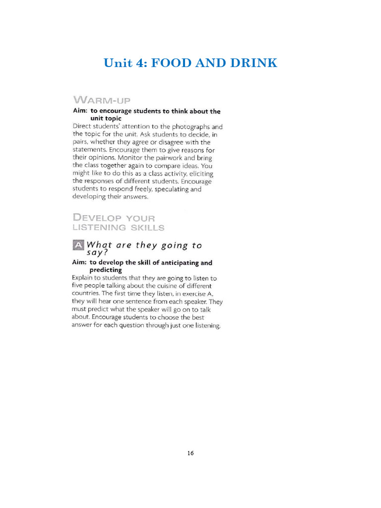 Unit 4 - Key and Tapescript | PDF