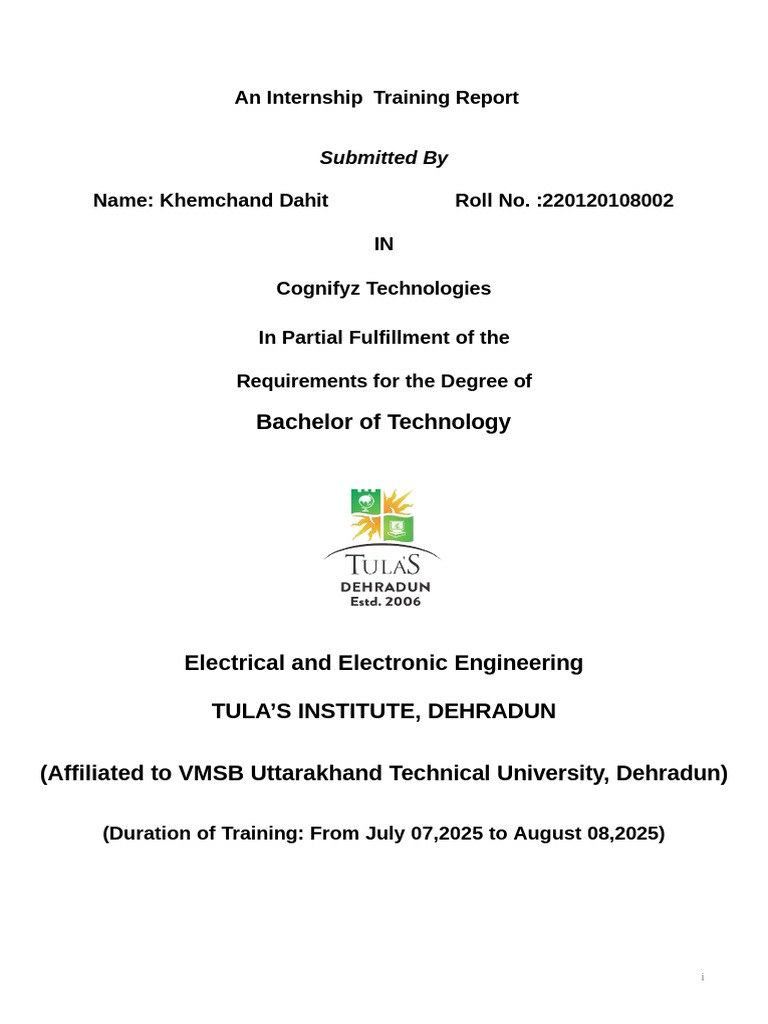 Internship Report on EV Battery Management | PDF | Electricity ...