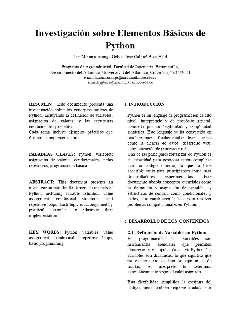 Fundamentos de Programación en Python | PDF | Python (lenguaje de ...