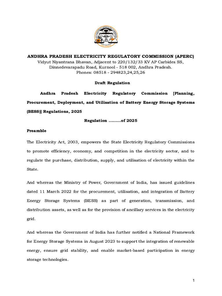 BESS Regulations | PDF | Electrical Grid | Electric Power Transmission