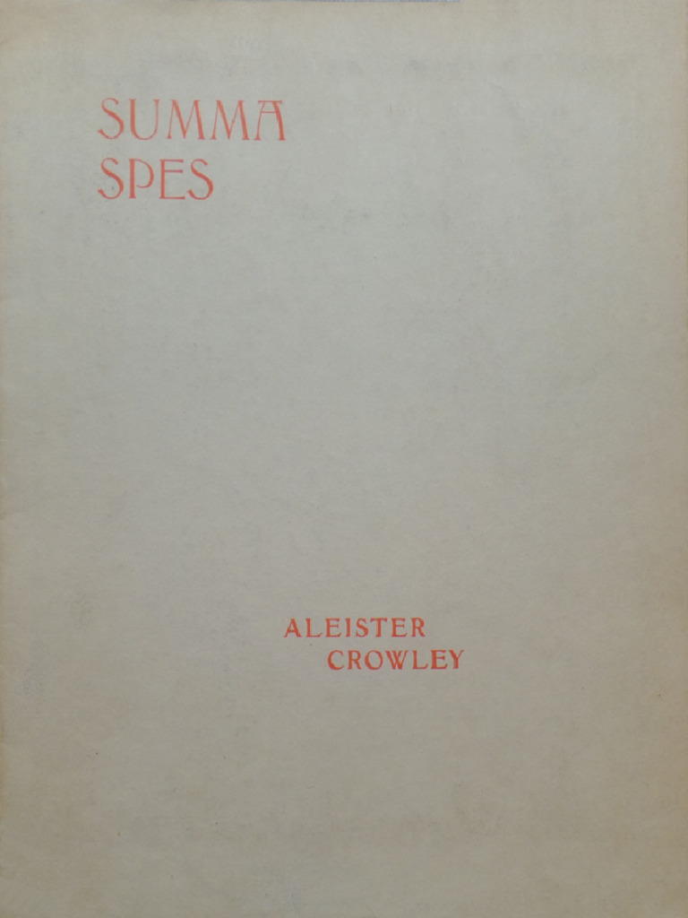 Summa Spes Text | PDF