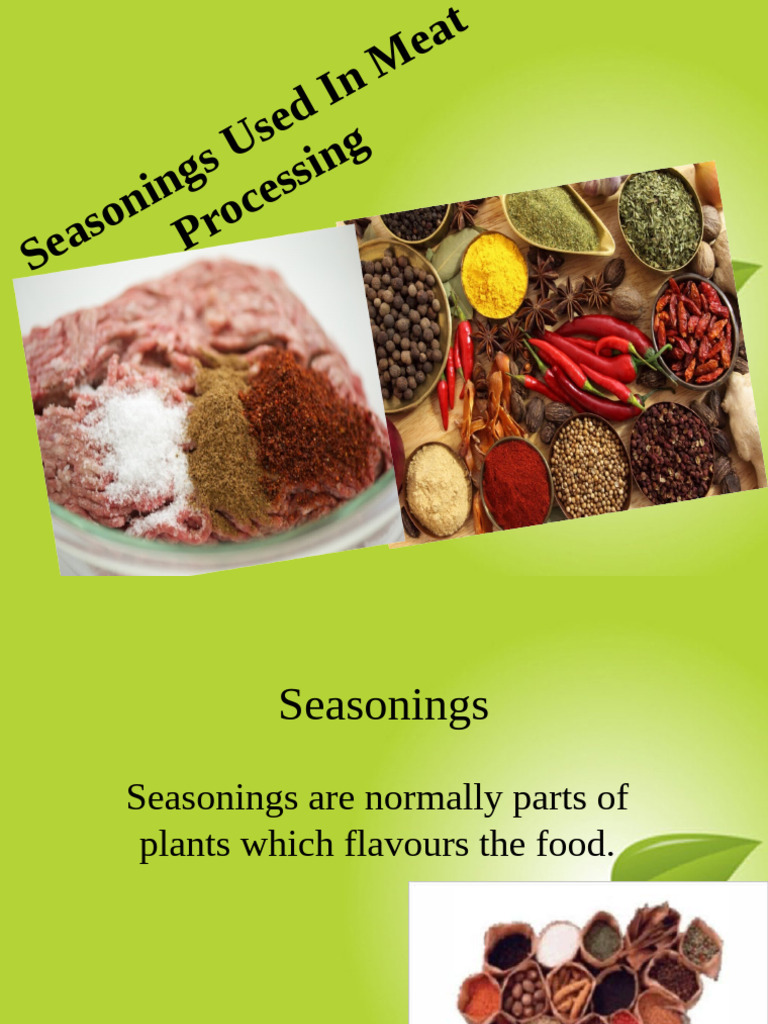 Seasoning | PDF