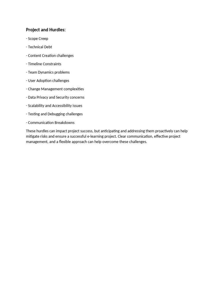 Project Hurdles - Docs | PDF