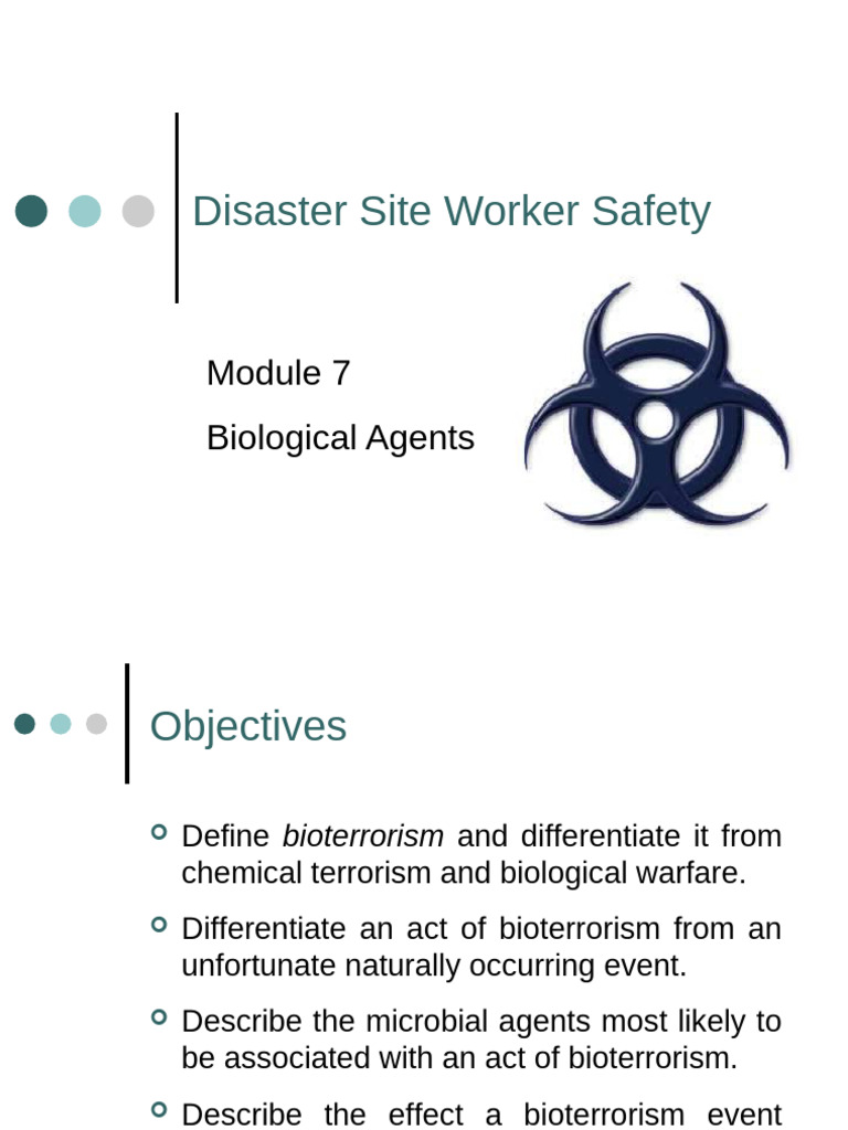Bioterrorism: Worker Safety Guidelines | PDF | Bioterrorism ...