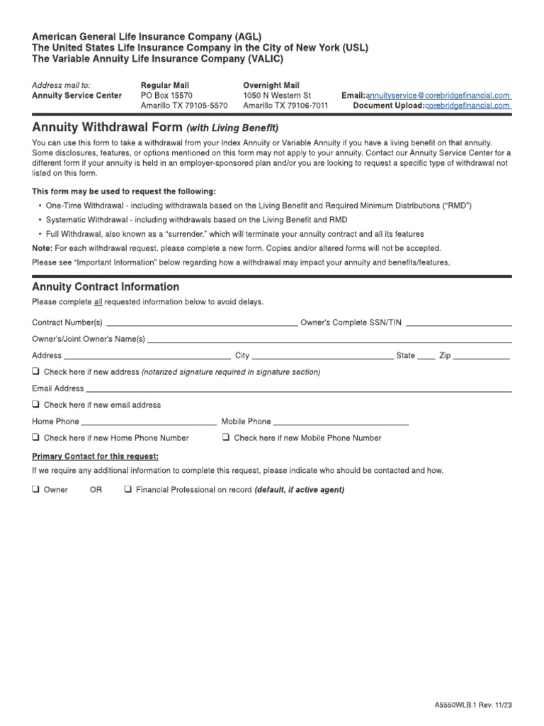 Corebridge Form 2 | PDF